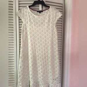 Tommy Hilfiger Cream Eyelet Lined Dress